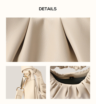 PETITE SIMONE Shoulder Handbag for Women Fashion Ruched Shoulder Hand Purse Sofii Clutch Hobo Bag Trendy Purse for Lady