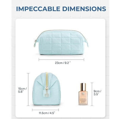 Puffy Cosmetic Pouch Cosmetic Bag designed with a puffy material that's as soft as it is durable