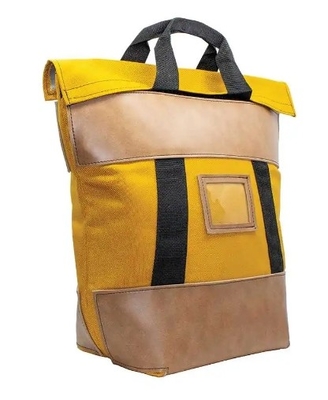 Fire Resistant Courier Bag – Made to Order With the tuff hide trim, square bottom, durable webbed handles and built in lock it is surely a valued product in every office, mail room or warehouse!