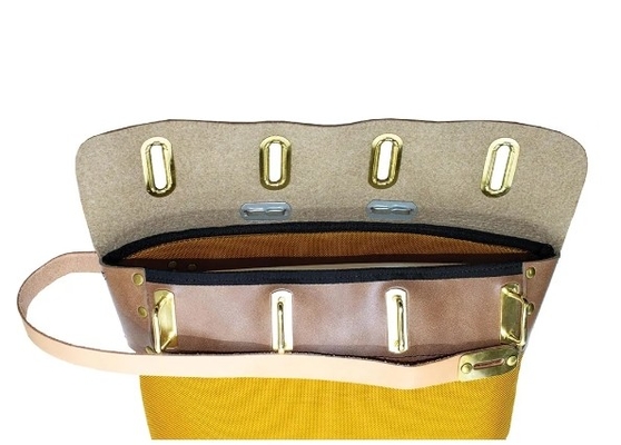 Regulation Locking Security Mailbag with Handles with Handles is constructed with 1350 Denier Ballistic Basket Weave Gold or 1000 Denier, which are water resistant