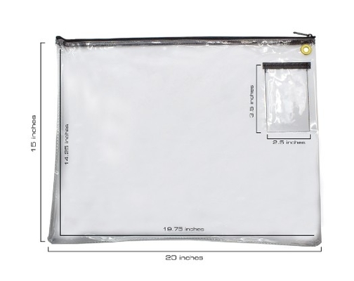 Interoffice Transit Clear Mailbag The interoffice transit clear mailbag is ideal for letter, legal size mail, files, reports and more