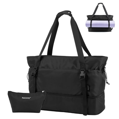 Women's travel backpack for trips, handbag, backpack, with shoe compartment and wet pocket, yoga mat bag, overnight weekend bag