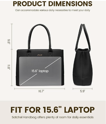 Laptop Bag for Women, Computer Work Tote Bag, Business Shoulder Handbag, Office Briefcase for Gift, Travel, Teacher