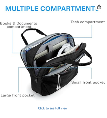 Laptop Bag, 15.6 Inch Briefcase Men, Lockable Computer Bag Work Bag, Water-Repellent Shoulder Messenger Bag Travel Office Business