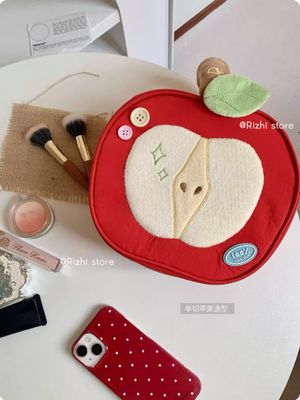 Original · Red Apple Makeup Bag Storage Bag · Large Capacity Handheld Camera Bag · Portable Toilet Bag