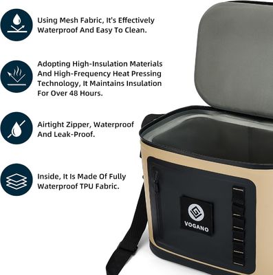 Waterproof Cooler Bag with 24 Hour Ice Retention Leak Proof TPU Construction for Outdoor Camping Fishing and Road Trips