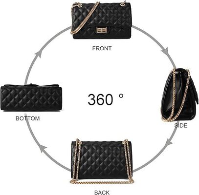 Quilted Crossbody Purse for Women Trendy Ladies Shoulder Bag with Chain Designer Purses