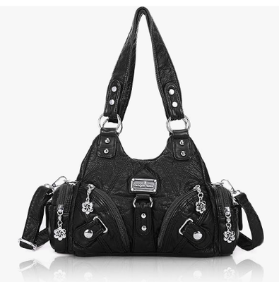 Purses for Women Small Hobo Shoulder Bags Vagen Leather Multi-Pocket Tote Bag with Zipper