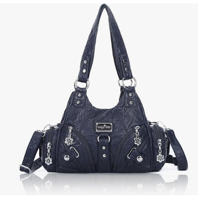 Purses for Women Small Hobo Shoulder Bags Vagen Leather Multi-Pocket Tote Bag with Zipper