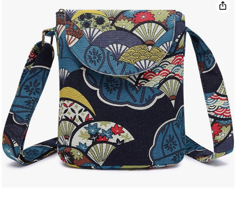 Women's Retro Small Size Canvas Shoulder Bag Hippie Boho Crossbody Handbag