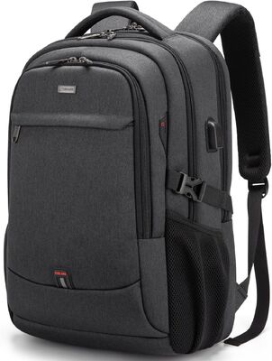17 Inch Laptop Backpack for Travel Water Resistant College Backpack for Men/Women Laptop Bag with USB Charging Port,Black