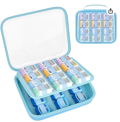 Hard Case  Audiobook 4-Pack Sets, Case Only | Clear lid and EVA shell organize multiple boxed figure sets for display and travel