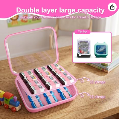 Hard Case  Audiobook 4-Pack Sets, Case Only | Clear lid and EVA shell organize multiple boxed figure sets for display and travel
