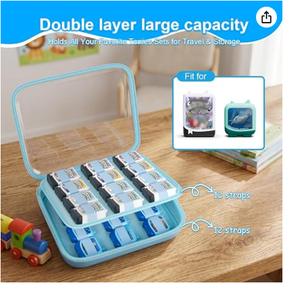 Hard Case  Audiobook 4-Pack Sets, Case Only | Clear lid and EVA shell organize multiple boxed figure sets for display and travel