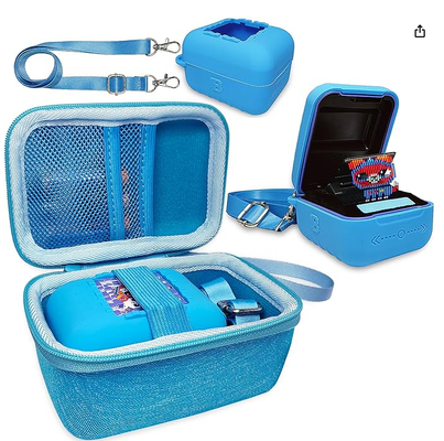 Silicone Cover and Hard Case Interactive Digital Pet | Accessories for Bitzee Original Virtual Electronic Pets Protective Cases with Lanyard (Teal)
