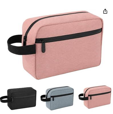 Travel Toiletry Bag for Men Women Hanging Makeup Bag Organizer Pink | Waterproof Toiletry Bag for Toiletries Accessories, Shaving Kit & Cosmetic Hanging Bag Organizer, for Travel, Bathroom, Gift