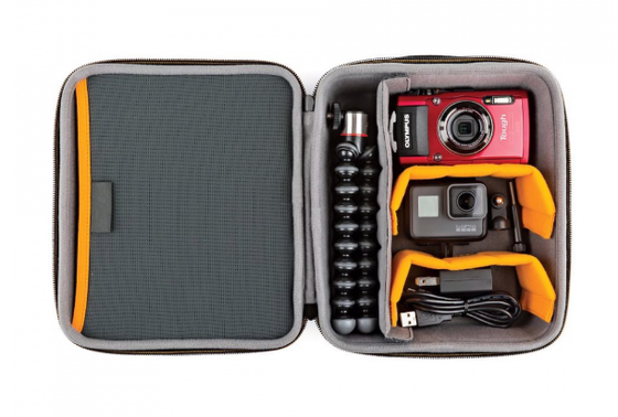 Hardside hard-shell portable bag 80 A high-protective hard-shell camera bag designed for small drones, portable cameras and head-mounted headphones
