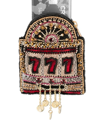 Spin To Win Coin Purse Key ring and easy open trigger hook Beaded coin small bags