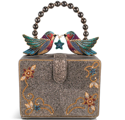 Fluttering Heart Top Handle Handbag Coin Purse Key ring and easy open trigger hook Beaded coin small bags