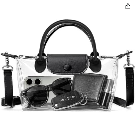 Clear Bag for Women,Stadium Approved Crossbody Handbags, Stadium Purse for Concerts & Sports Events