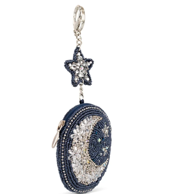 Starry Night Coin Purse Coin Purse Key ring and easy open trigger hook Beaded coin small bags
