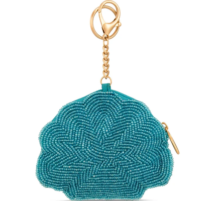 Blue Cove Coin Purse Purse Key ring and easy open trigger hook Beaded coin small bags