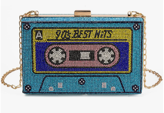 Women Retro Crossbody Bag Rhinestone Fun Unique Evening Clutch Purses for Women