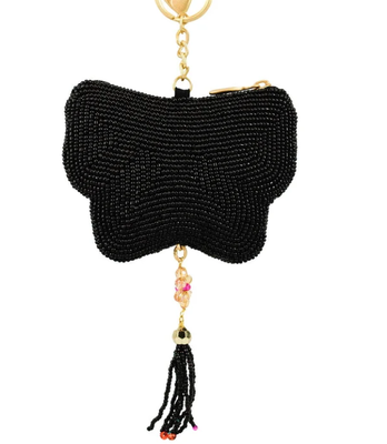 Flight of Fancy Coin Purse Key ring and easy open trigger hook Beaded coin small bags