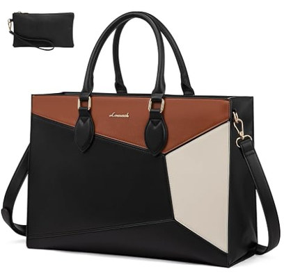 Laptop Bag for Women 15.6 lnch,Waterproof Laptops Tote Bags for Womens,Professional Work Bags for Women with Cup Holder,Large Laptop Purse Computer Briefcase Office Teacher Clutch Bag
