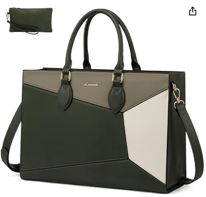 Laptop Bag for Women 15.6 lnch,Waterproof Laptops Tote Bags for Womens,Professional Work Bags for Women with Cup Holder,Large Laptop Purse Computer Briefcase Office Teacher Clutch Bag