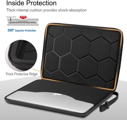 Water Resistant EVA Laptop Sleeve 13 Inch Protective Case Featuring Durable 1680d Polyester Surface for Secure Carrying