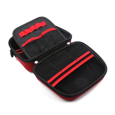 Medical Grade First Aid Kit Portable EVA Carrying Case with Customizable Size Mesh Pockets and Elastic Straps for Organization