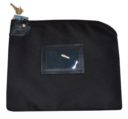 Heavy Duty Zipper Bank Bags Made From Durable 70D Nylon With Embossed Logo And Locking Security For Secure Cash Handling