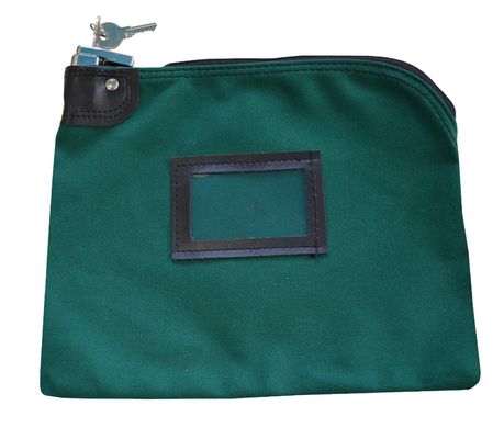 Heavy Duty Zipper Bank Bags Made From Durable 70D Nylon With Embossed Logo And Locking Security For Secure Cash Handling