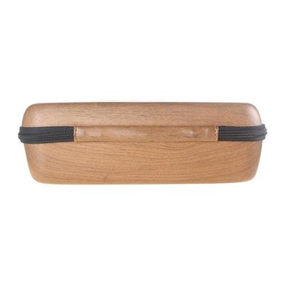 Dustproof EVA Storage Case Wood Grain PU Leather Surface Shockproof