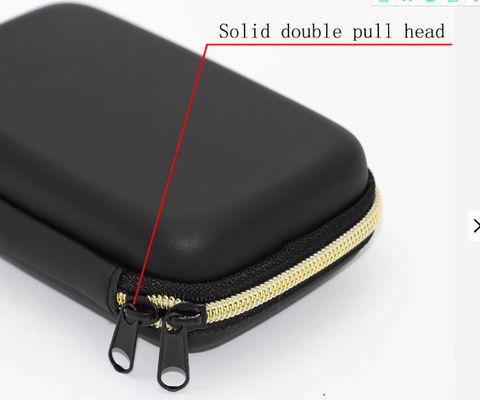 Portable 1800D Polyester EVA Protective Case Zipper Black Bag