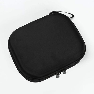 Black 2 Zipper Close EVA Tool Case 1680D Polyester Silk Screen Logo