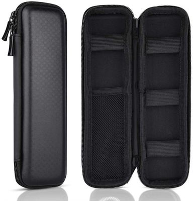 Black 3D EVA Hard Case Pencil Pouch 1800D Polyester PU Leather