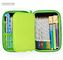 Fluorescent Green EVA Stylish Pencil Case Big Capacity Fabric Lining