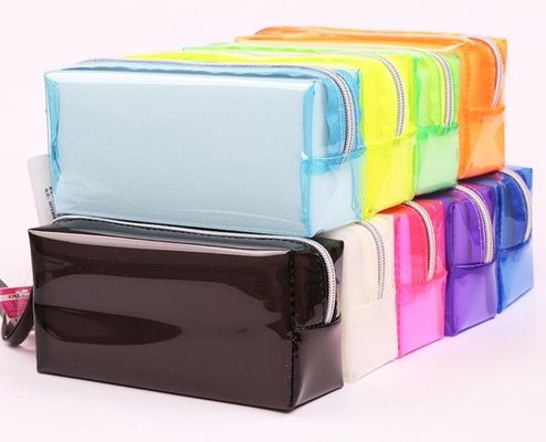 EVA Transparent Pen Pouch Pvc Hard Plastic Pencil Case With Compartments