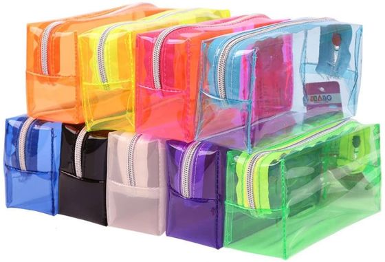 EVA Transparent Pen Pouch Pvc Hard Plastic Pencil Case With Compartments