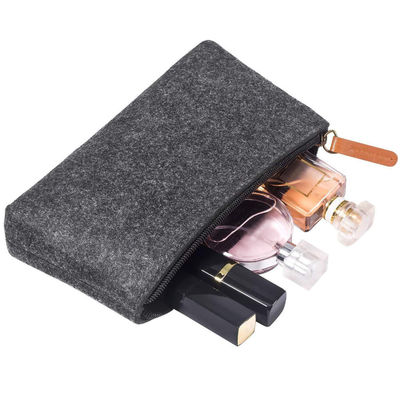 Portable durable 3mm felt EVA Pencil Case in dark grey nylon reusable lightweight design suitable for office school and student