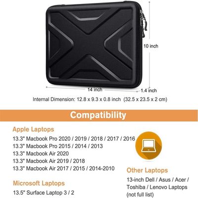 Hard Laptop Sleeve Case 13 Inch Waterproof Shockproof Protective Notebook Computer Cover Carrying Bag for 13.3&quot; MacBook