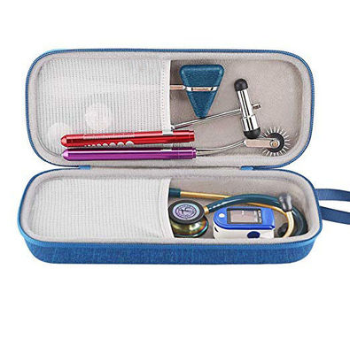 Medical Grade First Aid Kit Shockproof Waterproof Protective EVA Case with Zipper and Mesh Padded Interior for Stethoscope