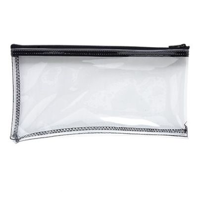 Clear PVC Zipper Bank Bags Waterproof Deposit Bags Custom Size Available for Bank Checks ID Cards and Stationery Storage