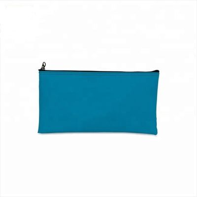 Durable Zipper Bank Bags Made of PVC Leather PU Material Clear Vinyl Laminated Waterproof Customized Size with Logo Printing