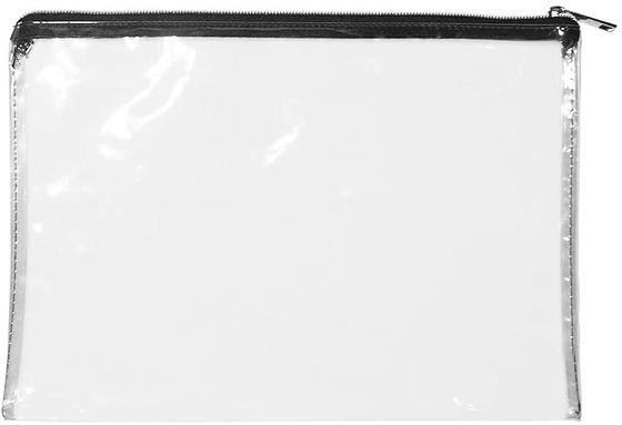 Durable Transparent PVC Zipper Bank Bags 12x87 Inch Customized Logo Printing and Design Options