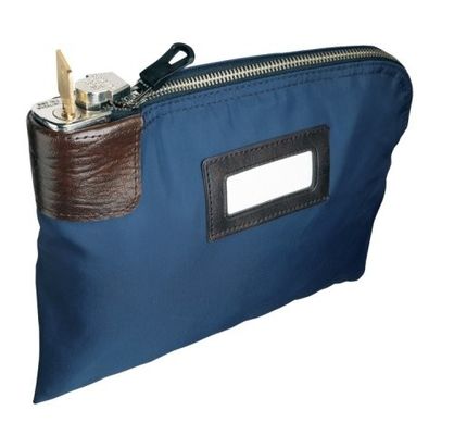 ODM OEM Canvas 11X6inch Zippered Bank Deposit Bags With 2 Keys Canvas Locking Zipper Bank Deposit Bag With PVC Pocket With 2 Keys Zipper Bank Bags