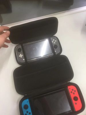 Velvet Lining Metal Zipper Pulls EVA Travel Case For Switch Lite