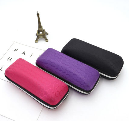 Zipper PU Velvet EVA Hard Shell Carrying Case For Glasses Storage
